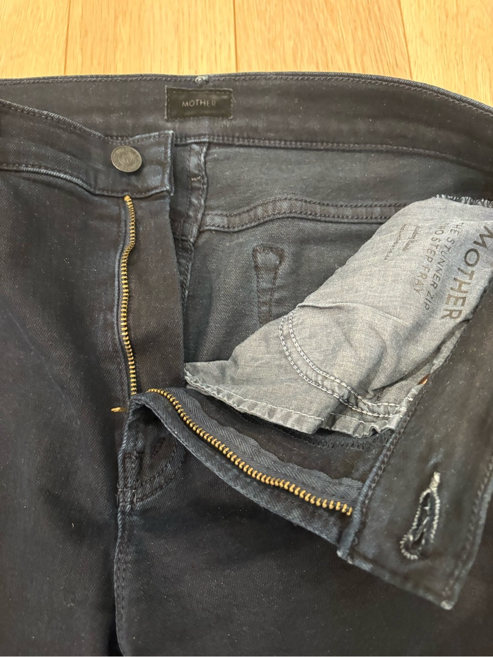 MOTHER High-Rise The Stunner Zip Two Step Fray Jeans - Picture 8 of 8